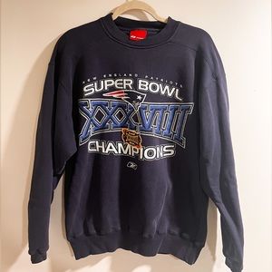 Vintage New England Patriots Super Bowl Crewneck Large